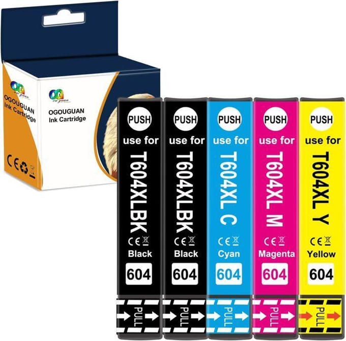 Inktcartridges - OGOUGUAN - 604XL - Compatibel - Pak van 5 - Meerkleurig