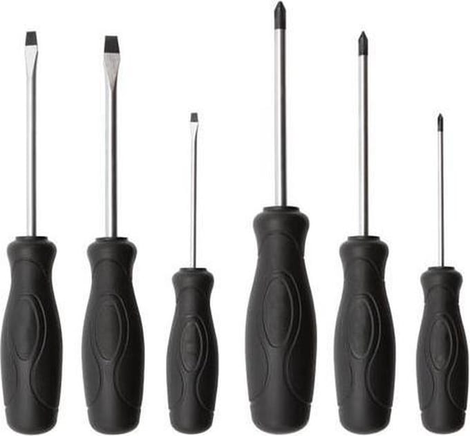 Toolland Schroevendraaierset, sleufkop/Phillips, 6-delig
