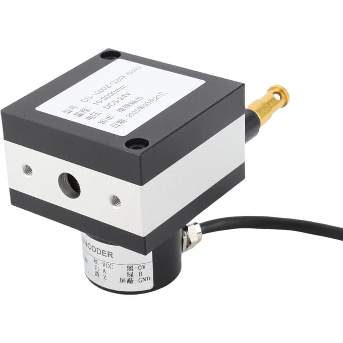 Dag. 38mm Trekdraad Encoder 10 tot 3000mm Bereik Incrementele Kabelencoder voor Cilinders Testmachines DC8-24V