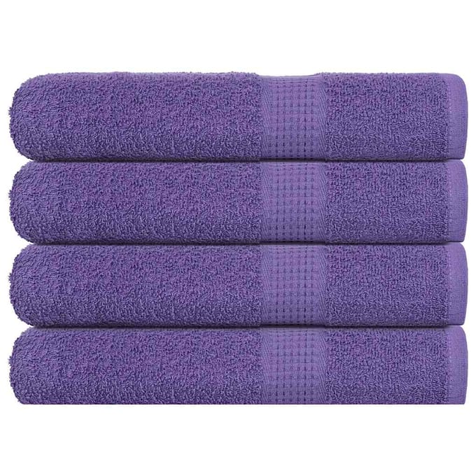 vidaXL - Handdoeken - FROGN - 4 - st - 100x200 - cm - 360 - g/m² - paars