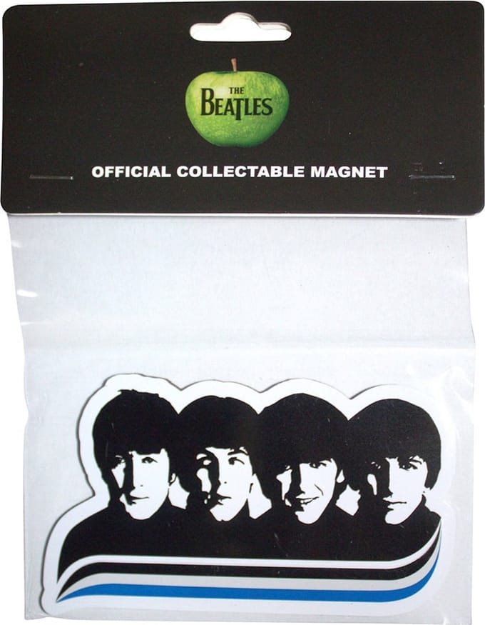 The Beatles - A Hard Day's Night Faces Embossed Koelkastmagneet - Zwart/Wit