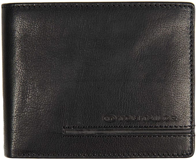 TOM TAILOR portemonnee Devon Horizontal Wallet Black zwart