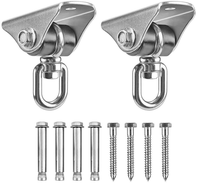 Dailygoods - 2-Pack Draaibare Haken voor Plafondbevestiging tot 1600 lbs