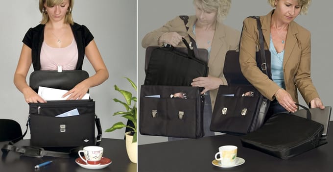Wedo Ladies Flap-Over Briefcase notebooktas Damestas Zwart
