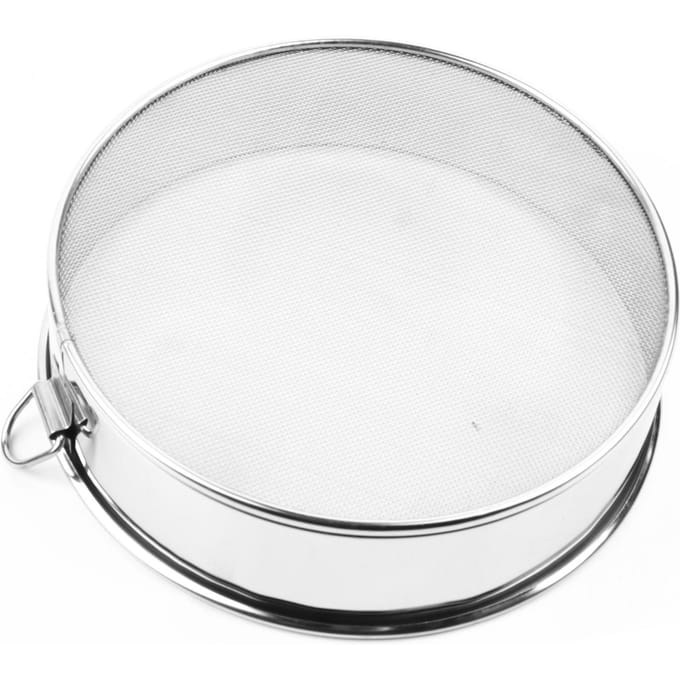 Keuken Roestvrij Staal Handmatige Bloemzeef Zeef Zeef Keuken Koken Bakgereedschap white