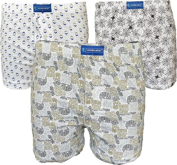 Embrator 3-pack mannen Boxershort Loose Fit katoen 2XL