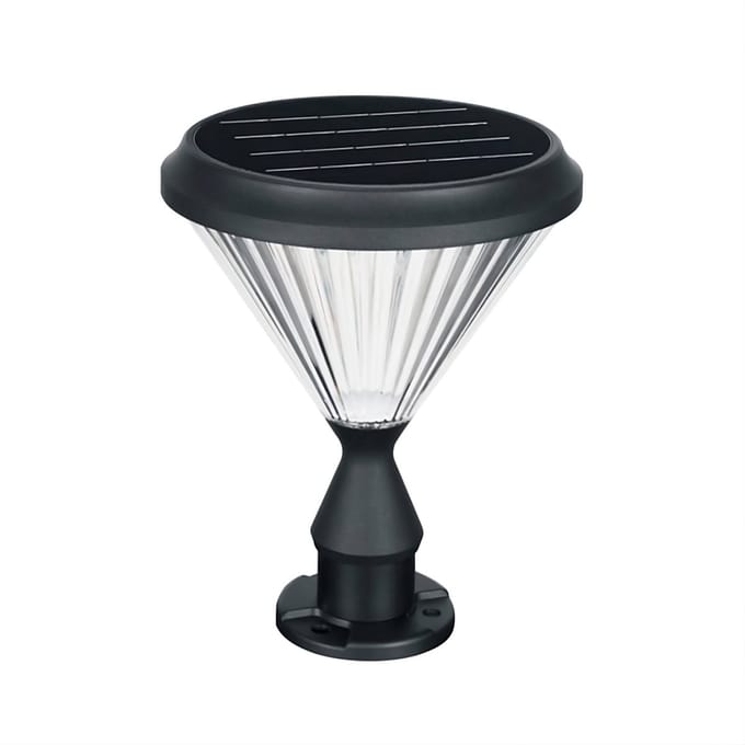 Iplux - Paris - Solar Tuinverlichting - Warm wit - Staande lamp 30cm