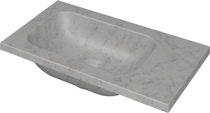 INK Enter Fontein - 40x22x1.6cm - 0 kraangaten - marmer mat wit