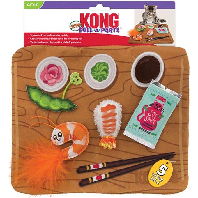 KONG Pull-A-Partz Kattenspeelgoed Sushi