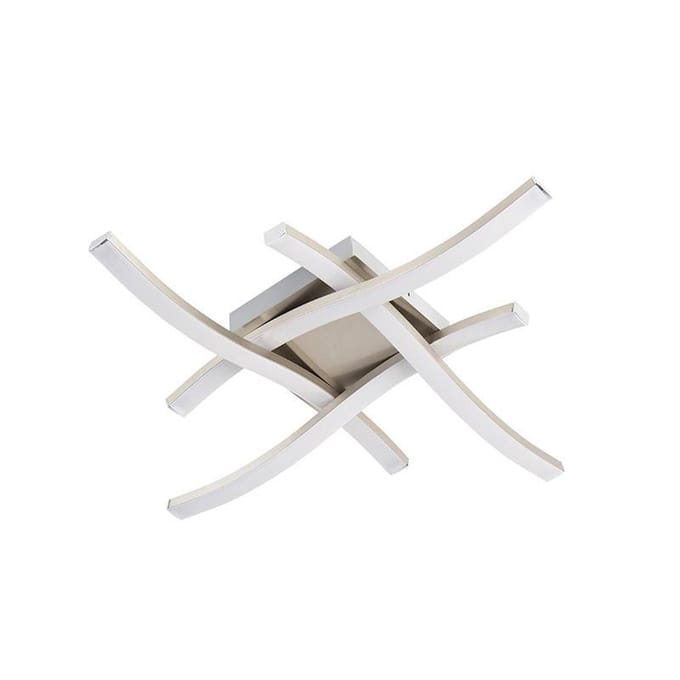 REALITY ROUTE - Plafondlamp - Nikkel mat - incl. 4x SMD 5 W - Extern dimbaar - Ext. dimbaar met fase-afsnijdingsdimmer