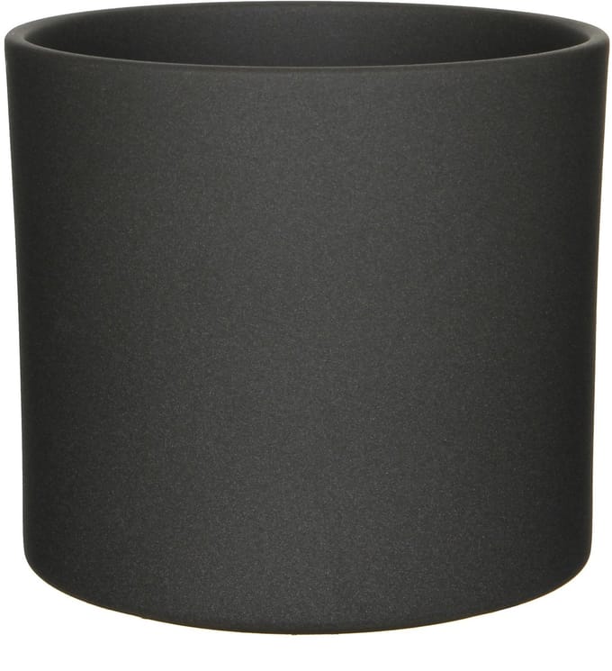 Mica Decorations Bloempot - donkergrijs - mat - keramiek - 28 x 26 cm - plantenpotten