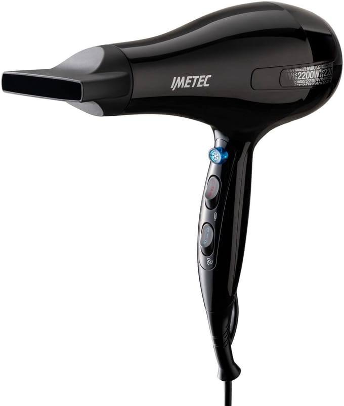 Imetec S6 2000 haardroger 2200 W Zwart