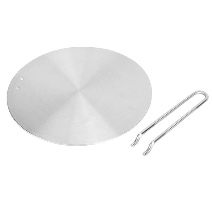 Diffuseur de Chaleur en Acier Inoxydable Adaptateur Convertisseur de Plaque à Induction Plaque pour Cuisinière à Gaz Électrique 24cm / 9.4in