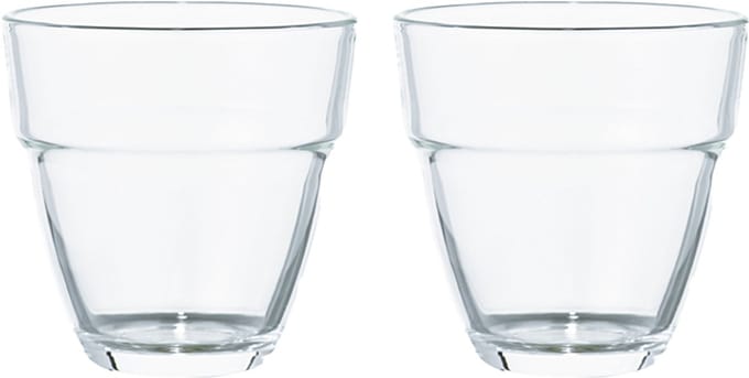 HARIO Stackable Glass Cups - Set van 2 - Stapelbare Glazen Kopjes - HSG-1624