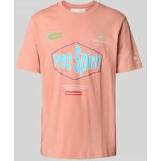 T-shirt met labeldetails
