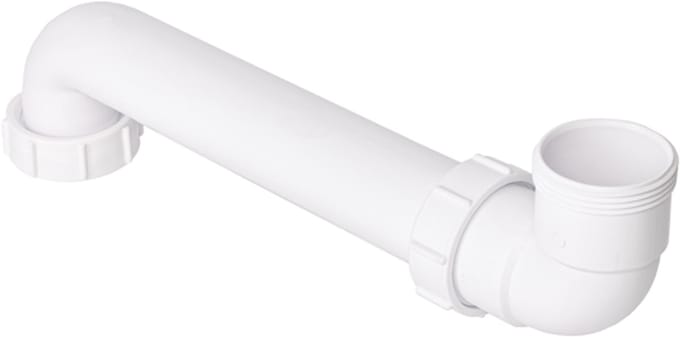 Sanivesk - ruimtebesparende afvoerbuis met bocht - 32 mm - badmeubel