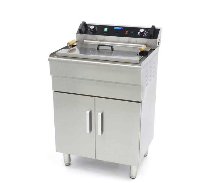 Frituurpan - 35 L - 1 Mand - met Tapkraan - 400V
