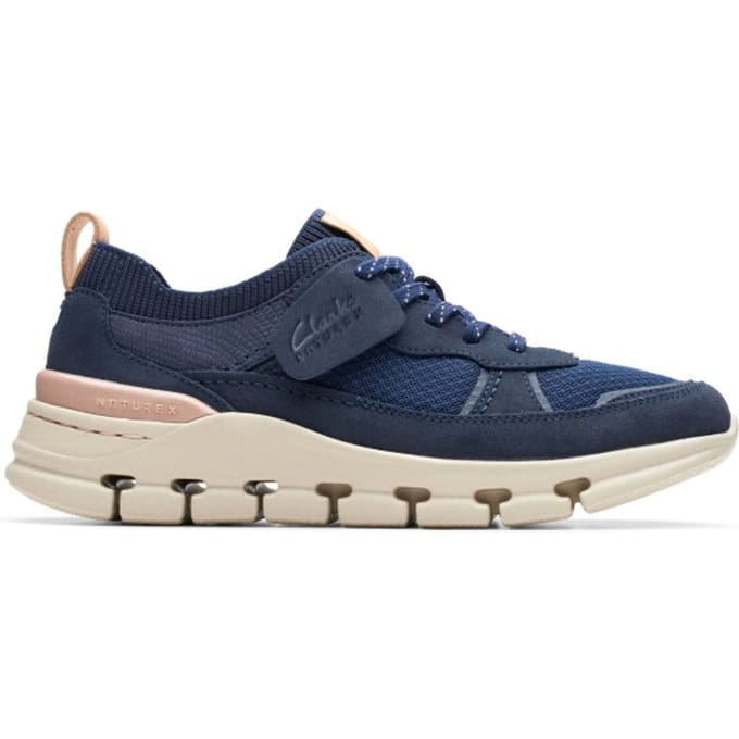 Clarks Nature X Cove - dames sneaker - Blauw - maat 35.5 (EU) 3 (UK)
