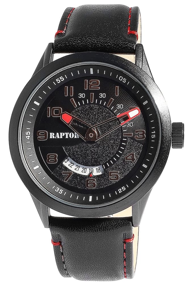Raptor herenhorloge echt leer Yava, datumaanduiding