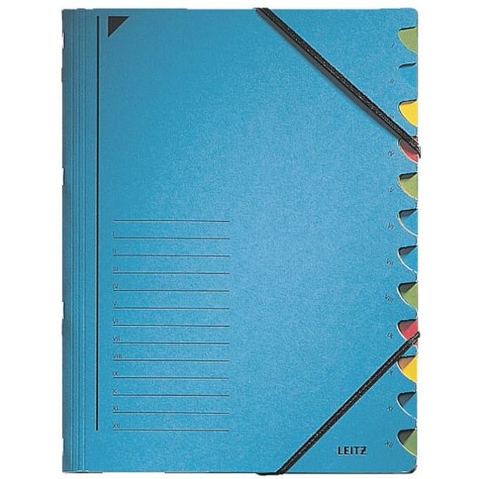 Leitz Bureau Sorteermap Karton - 12-tabs - A4 - Blauw