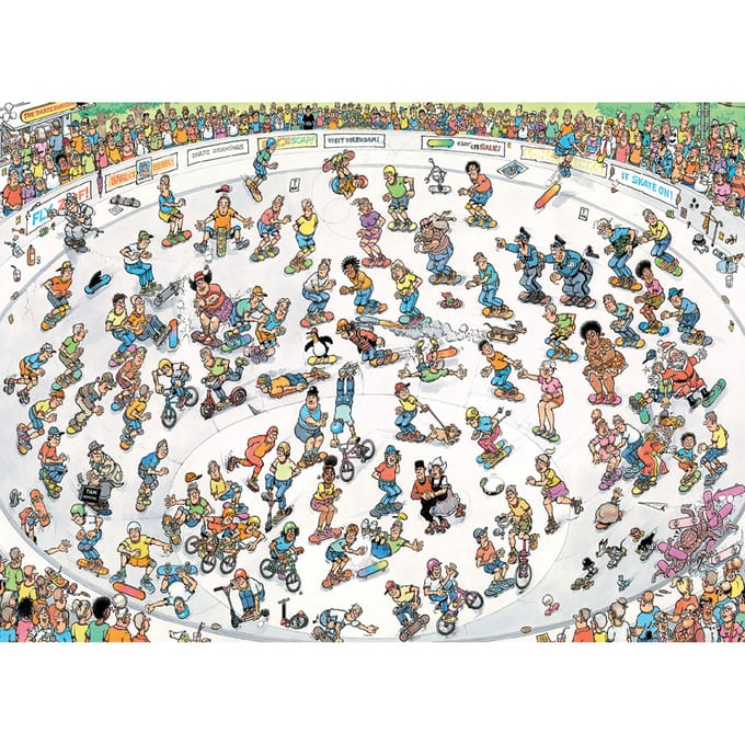 Jan van Haasteren Jigsaw Puzzle - Skateboarding in the Bowl 2000 pcs. 2D Puzzels