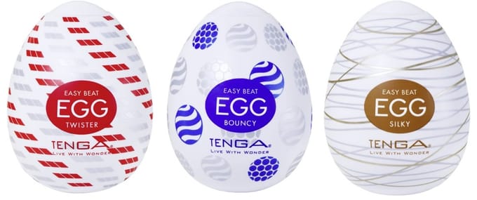 Tenga Variety Pack No. 2 - 3 Egg Masturbators - 3 Structuren - 3 Sensaties