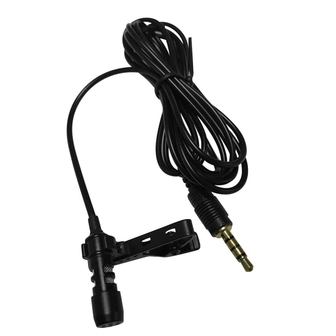 Mini Clip-on Microfoon Clipper Microfoon Condensatormicrofoon voor Opname Karaoke Nieuwsinterviews zwart