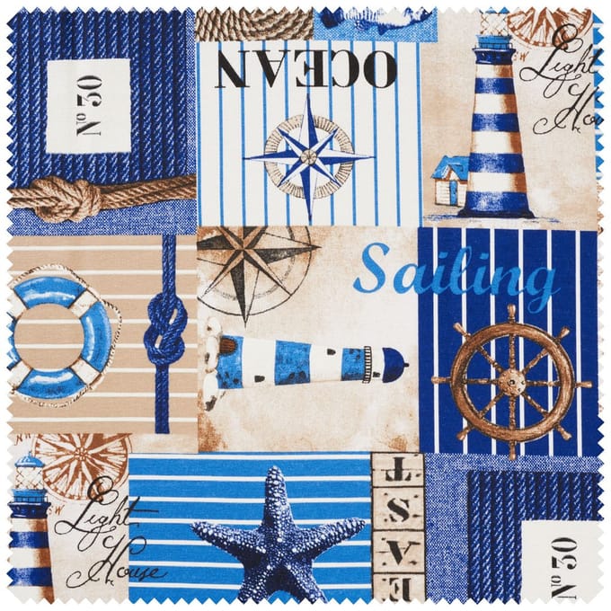 Decoratieve stof linnen optiek "Sailing"