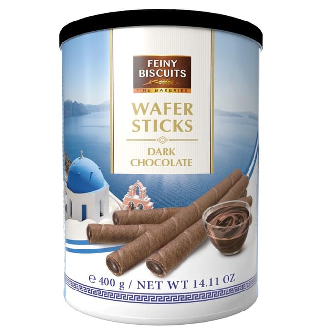 Fijne Koekjes Wafelrolletjes met Pure Chocolade 400 g