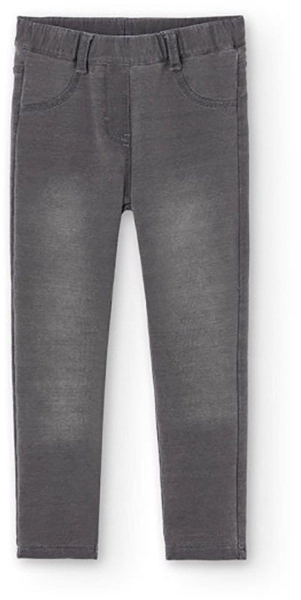 Boboli Fleece Denim Broek Grijs 5 Years Meisje