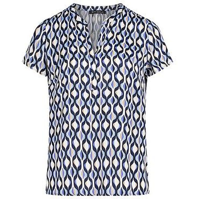 Blouseshirt van viscose in all-over look