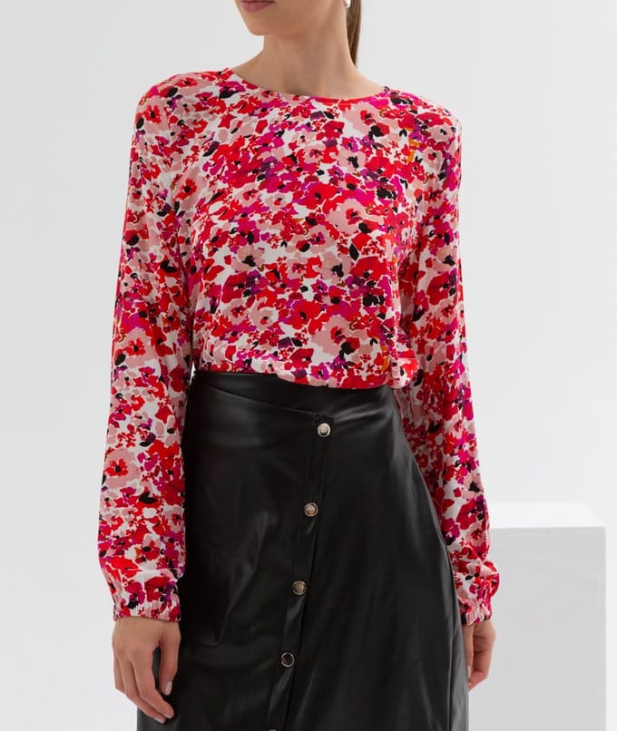 Starry Indigo - Dames blouse met lange mauw