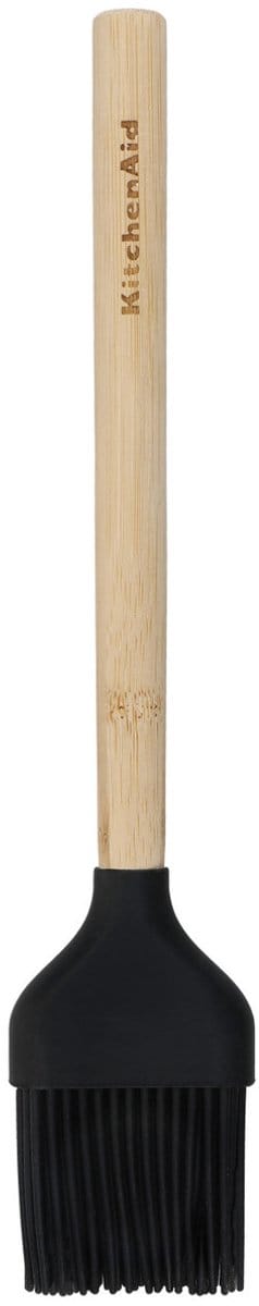 Invetkwast, Bakkwast, 29 cm, Siliconen, Bamboe, Zwart, Hittebestendig - KitchenAid