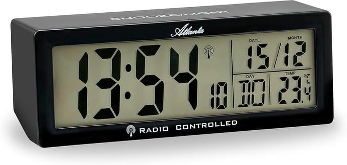 Draadloze Wekker met LCD Display, Datum en Temperatuurweergave