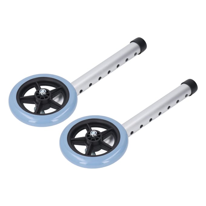 2 stuks Universele Loopwielen Roestvrijstalen Poten Rollator Accessoires Loopwiel Zwenkwielen