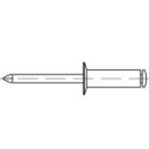 TOOLCRAFT 160175 Open popnagel (Ø x l) 3 mm x 8 mm Staal Staal 500 stuk(s)
