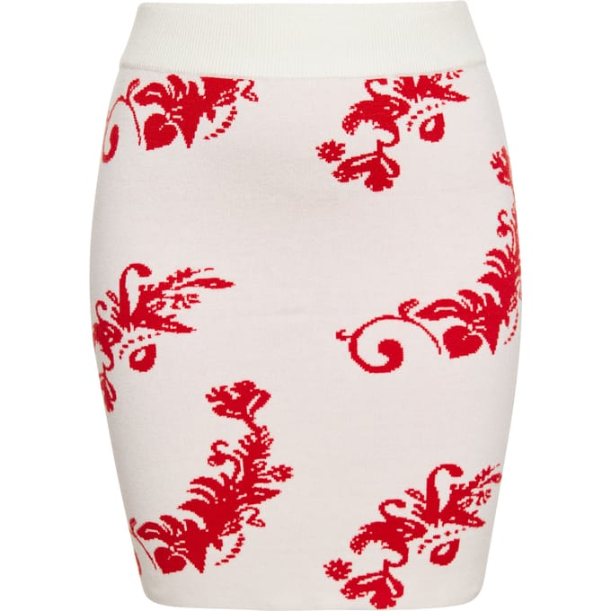 IZIA Rock Dames Wol Wit Rood