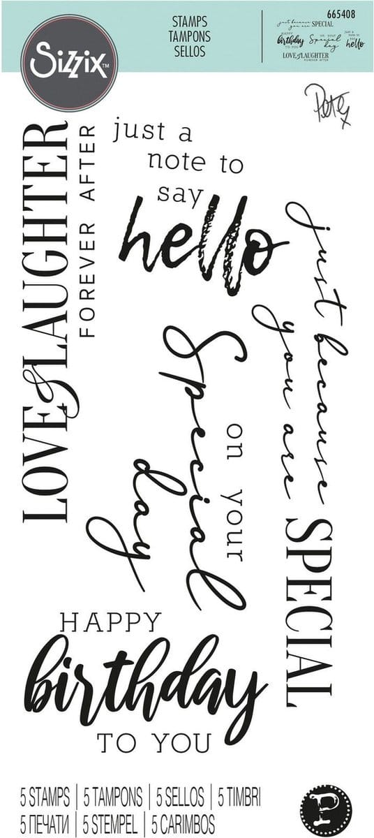 Clear stamps sunnyside 6- Sizzix