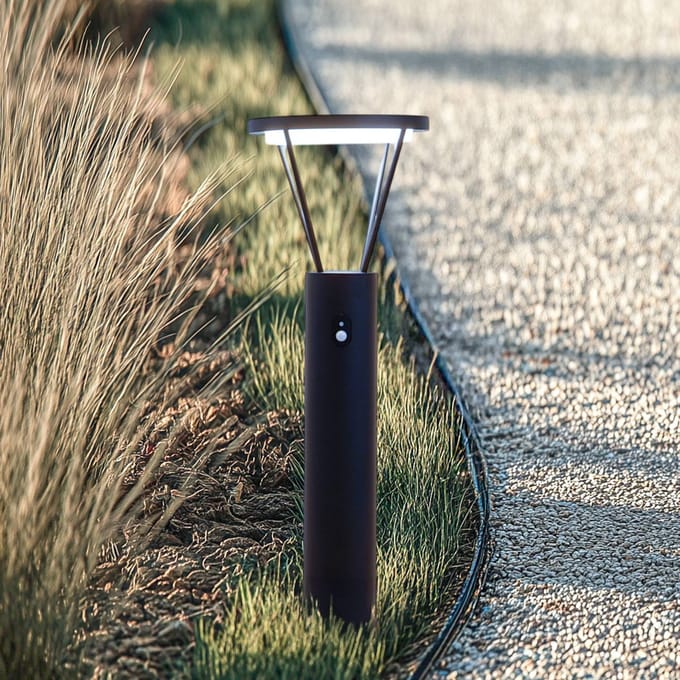 Lucande LED-zonnegolflamp Elario, 80 cm, CCT, sensor