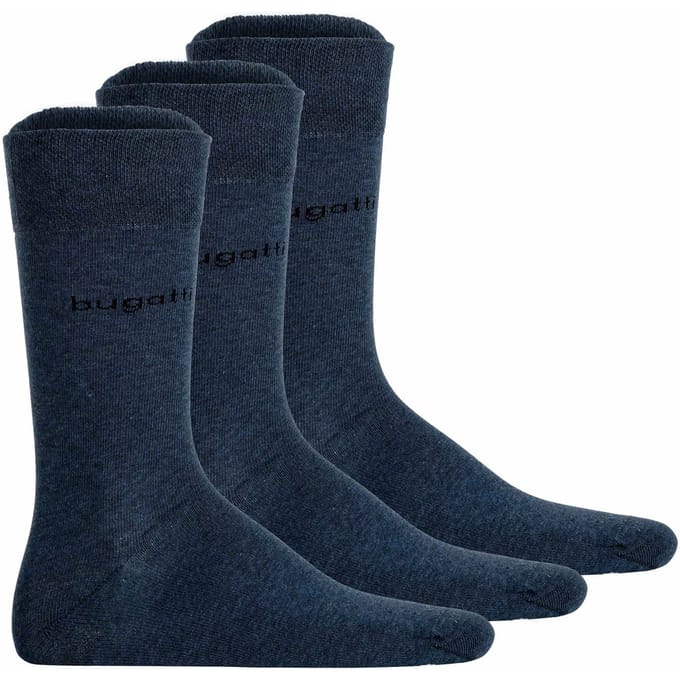 Bugatti vrijetijdssokken (3 paar) Indigo blauw maat 39-42