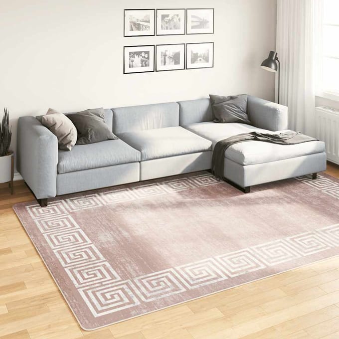 vidaXL - Vloerkleed - wasbaar - 190x300 - cm - beige