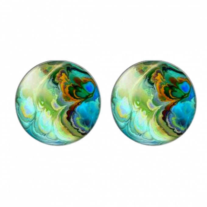 Clip Oorbellen Ora 2 cm groen