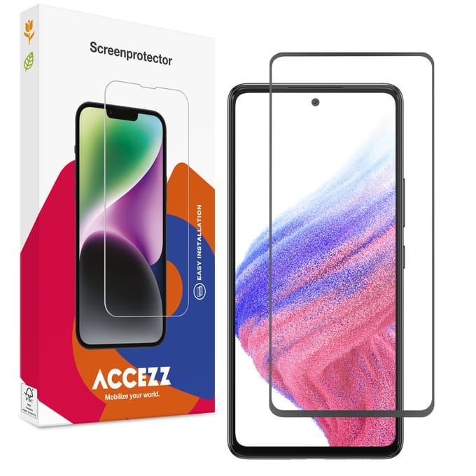 Accezz Screen Protector - Geschikt voor Samsung Galaxy A51 - Gehard Glass Full Cover