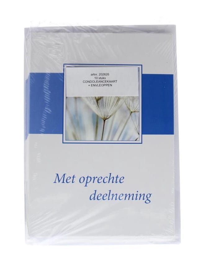 Spruyt Hillen Condoleance kaart & envelop SH 10 stuks
