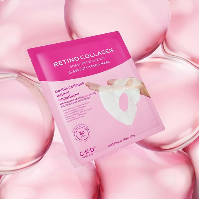 CKD Retino Collageen Kleine Molecule 300 Elasticiteit&Glow Masker 31g × 10 Vellen 10 Sheets white