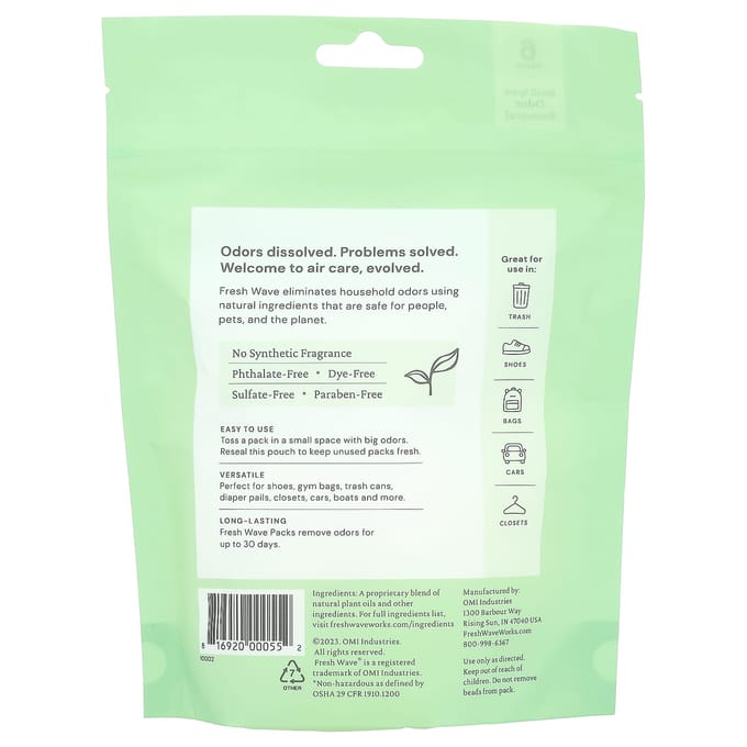 Geurverwijderend Pakket, Origineel, 6 Pak beige