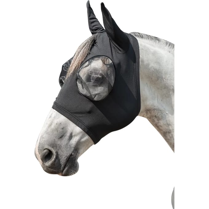 HKM - Vliegenmasker - Elastisch - Zwart - S