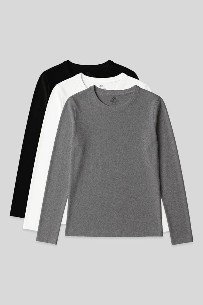 Dames Langarm T-Shirt met Ronde Hals