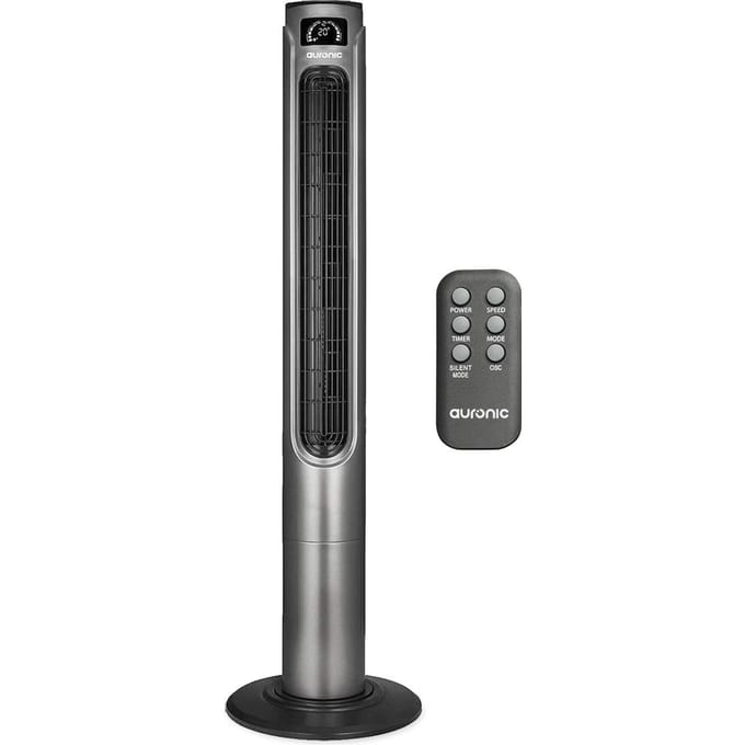 Auronic Torenventilator - Staande Ventilator met Afstandbediening - 55W - 45dB - 118cm - Donkergrijs