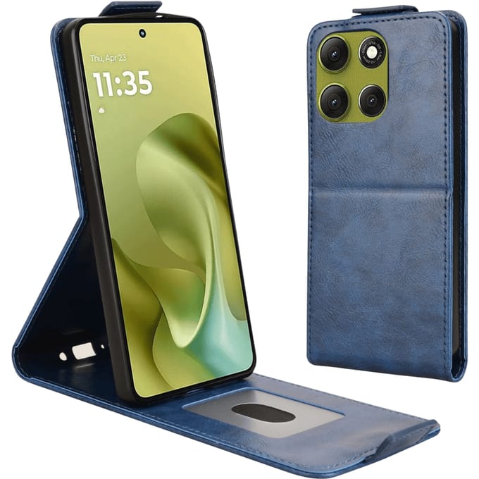 Comfycase Motorola Moto G86 Flipcover Staand Donkerblauw